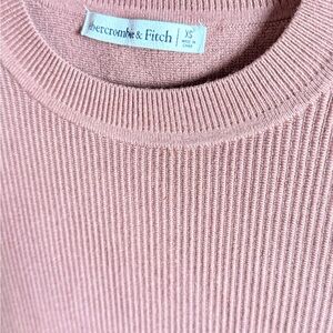 Abercrombie & Fitch Tan/Salmon Ribbed Knit Bodysuit